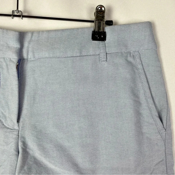 J. Crew Light Blue 3" Oxford Flat Front Short 8 - Picture 3 of 4